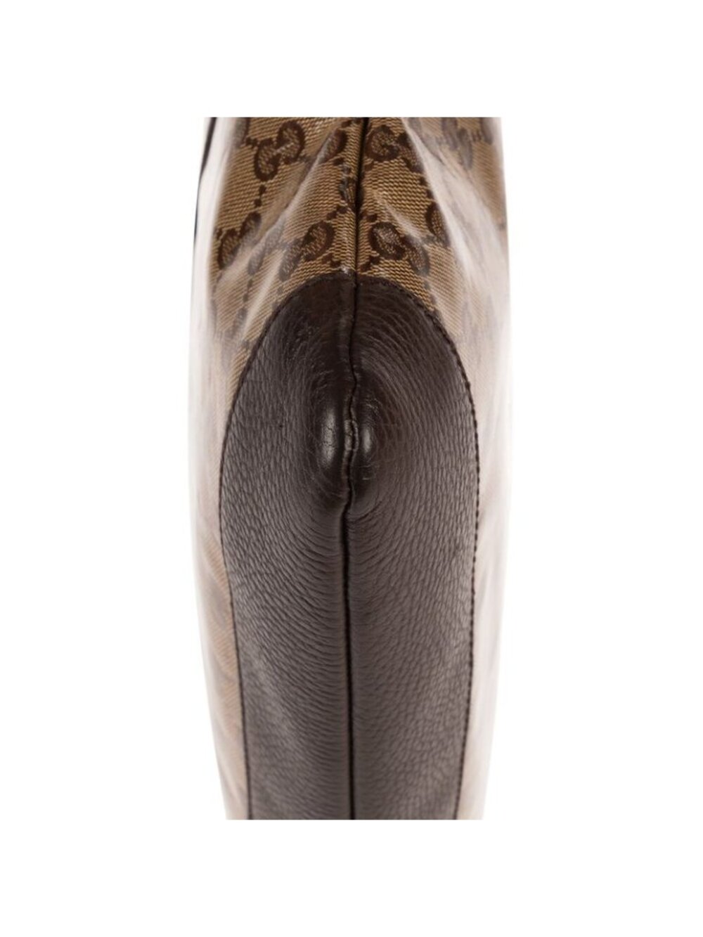 ★SOLD★ Gucci Flat Messenger Beige Dark Brown GG Crystal Patent Leather - Picture 8 of 10